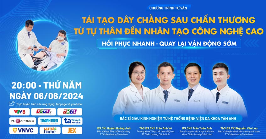 Tái tạo dây chằng sau chấn thương – Tự thân và nhân tạo công nghệ cao