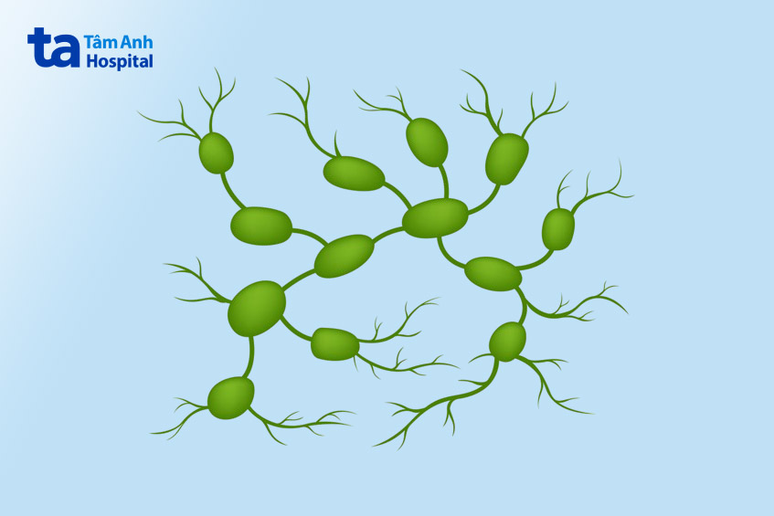 hạch ở cổ khiến vùng da bị sưng to