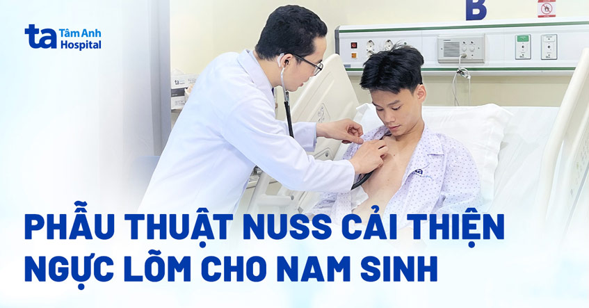 nam sinh hụt hơi, khó thở vì lõm ngực nặng