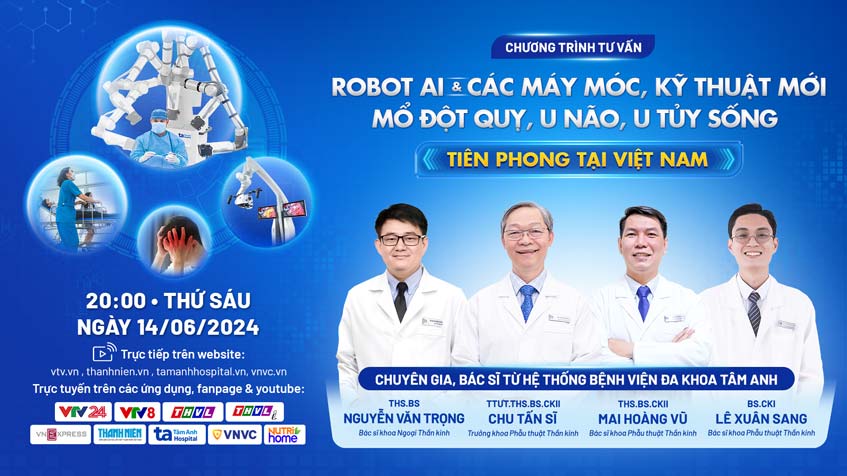Robot AI và kỹ thuật mổ đột quỵ u não u tuỷ sống