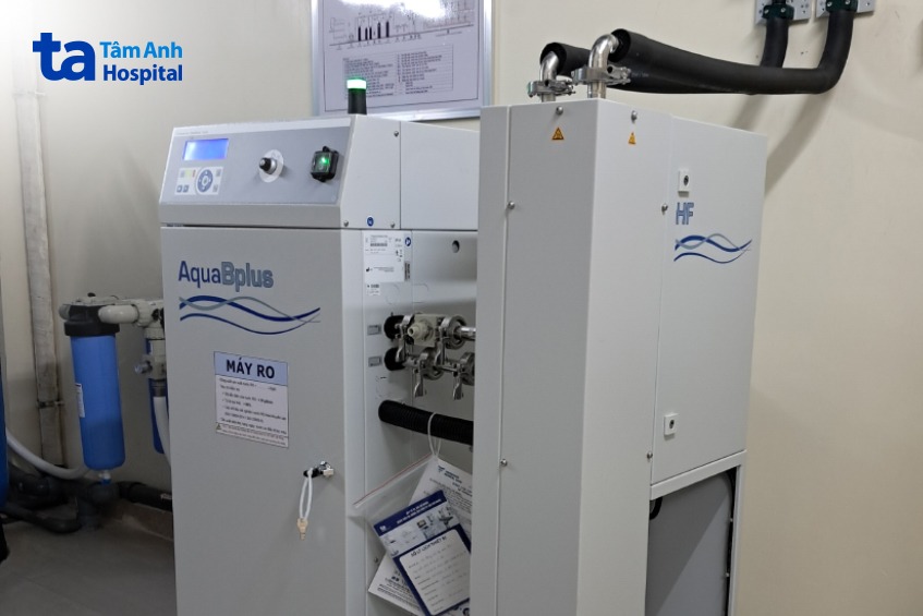 hệ thống lọc ro ở bvđk tâm anh