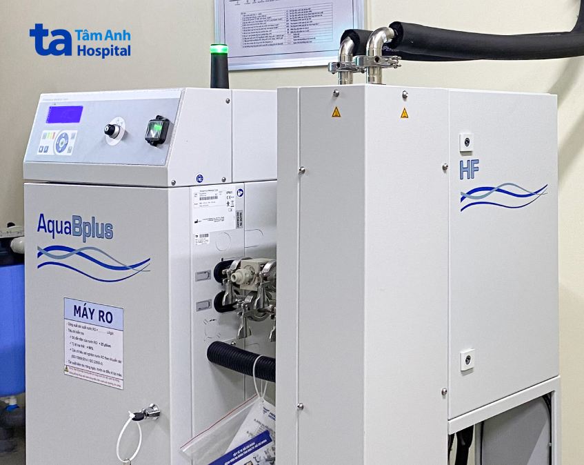 máy ro tại đơn vị chạy thận nhân tạo tâm anh