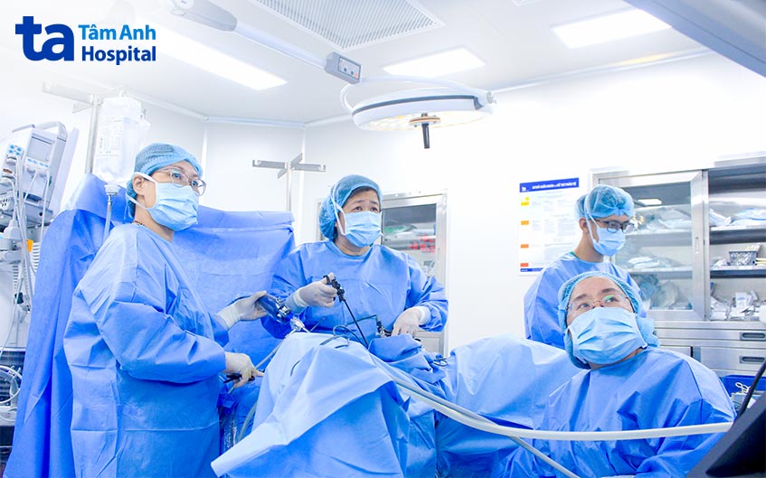 phẫu thuật nội soi khâu vòng tử cung