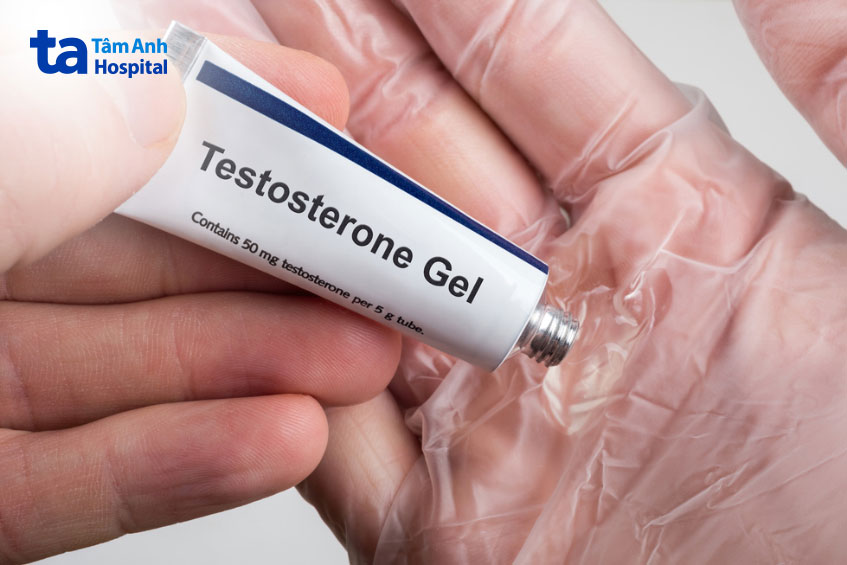 bổ sung testosterone ngoại sinh bằng gel bôi qua da