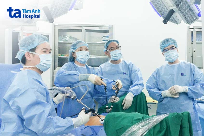 phẫu thuật nội soi điều trị sa bàng quang