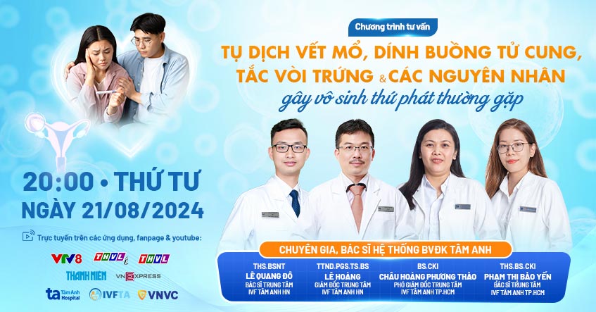 Tụ dịch vết mổ, dính buồng tử cung và các nguyên nhân gây vô sinh thứ phát