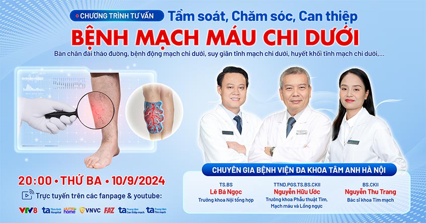 Điều trị hiệu quả các bệnh mạch máu chi dưới thường gặp