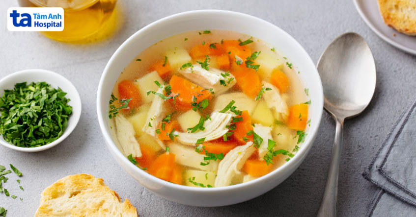 Các món ăn nấu dạng lỏng, sệt giúp dễ tiêu hóa, cơ thể hấp thụ dinh dưỡng tốt hơn
