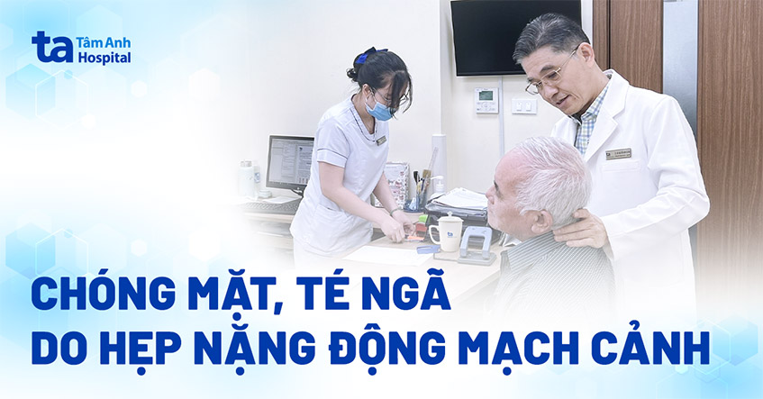 Phát hiện hẹp nặng động mạch cảnh sau té ngã