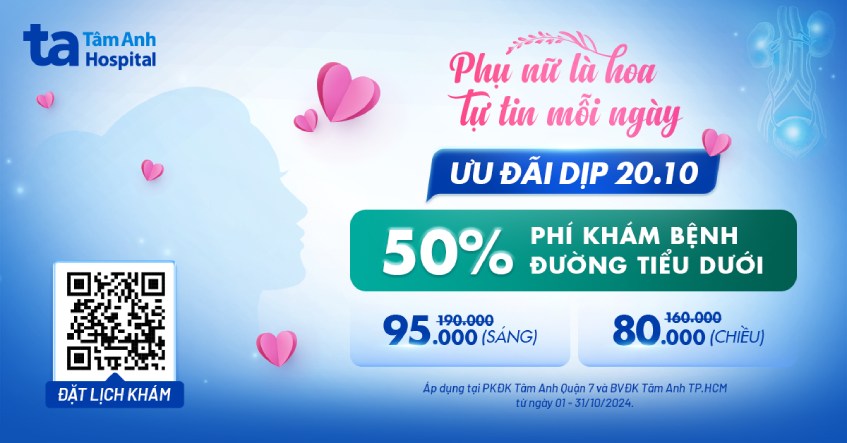 Ưu đãi đến 50% phí khám, điều trị bệnh niệu nữ dịp 20/10