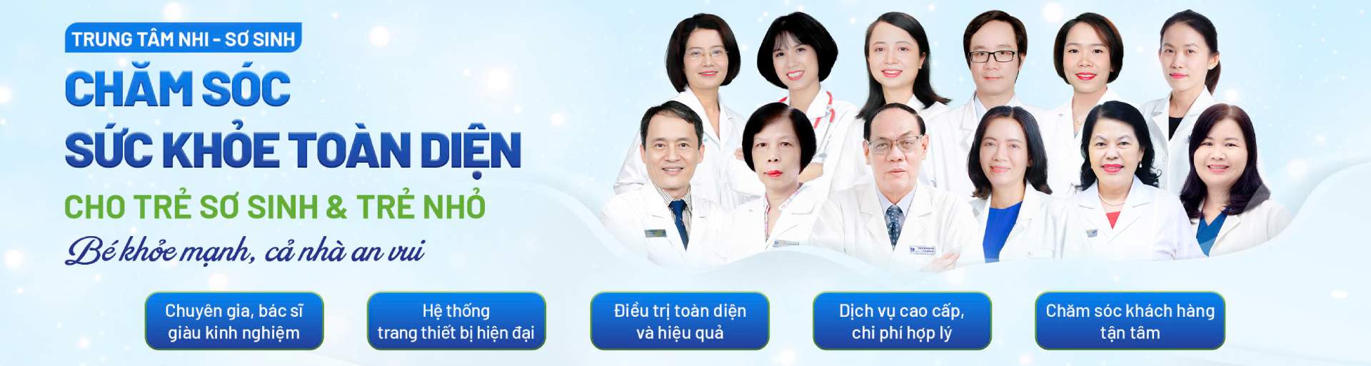 Banner hỏi đáp chăm sóc sức khỏe toàn diện cho trẻ sơ sinh pc