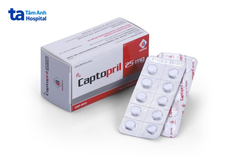 Captopril thuộc nhóm thuốc ức chế men chuyển