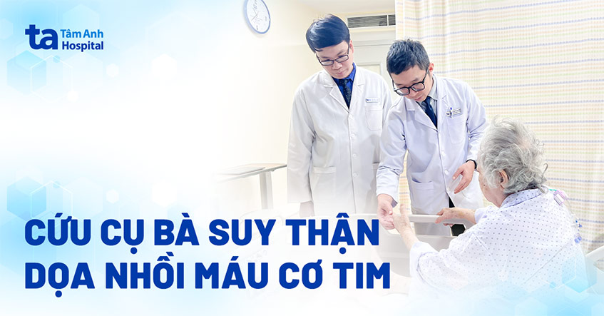 Đặt 4 stent cho cụ bà hẹp nặng ba nhánh mạch vành