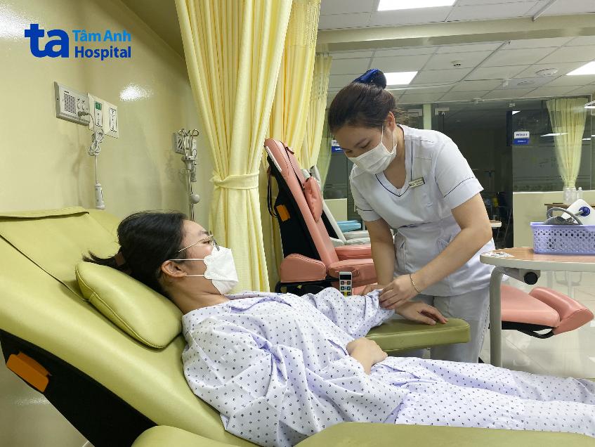 người bệnh hóa trị tại bvđk tâm anh