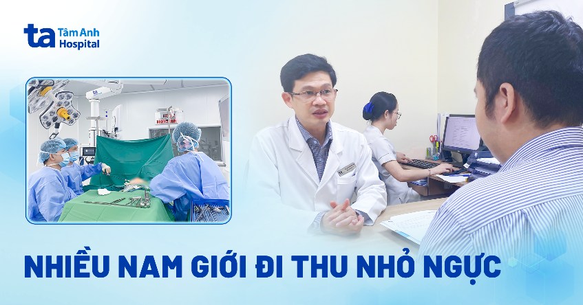 Nhiều nam giới đi thu nhỏ ngực