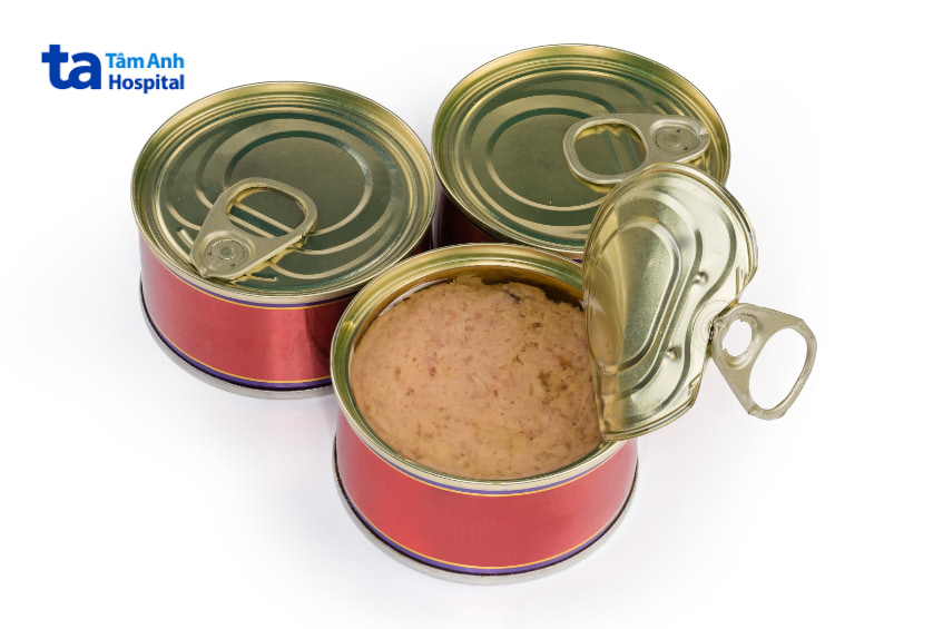 những thực phẩm không tốt cho tim mạch, thực phẩm đóng hộp