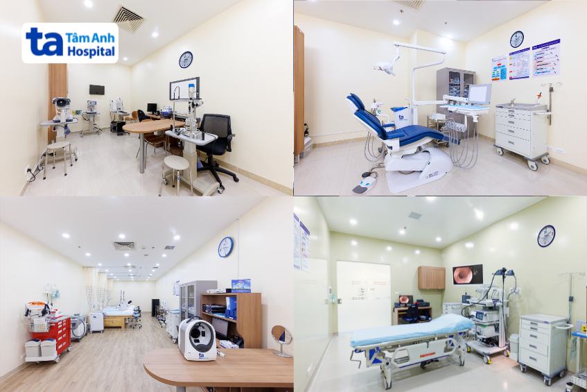 Phòng khám được trang bị trang thiết bị hiện đại