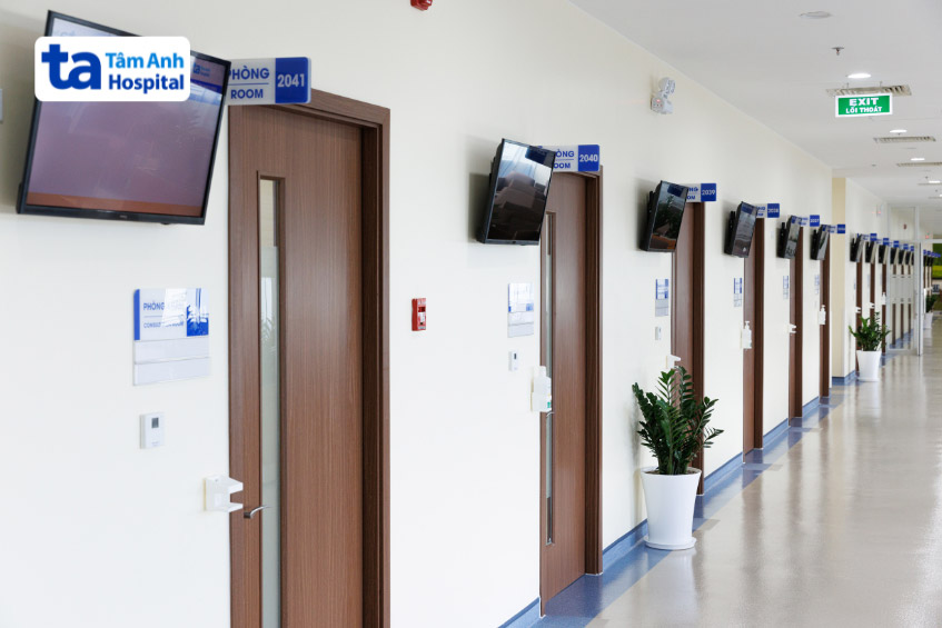 Phòng khám tim mạch BVĐK Tâm Anh có không gian rộng rãi, mang đến sự thoải mái cho khách hàng
