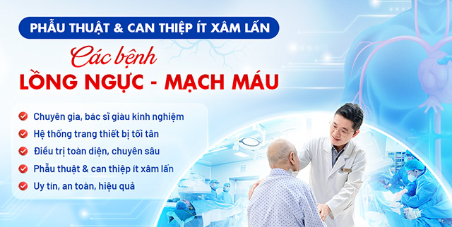 Banner các bệnh lý khoa Ngoại Lồng ngực - Mạch máu mb