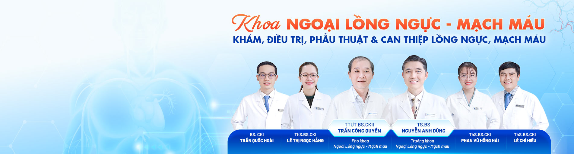 Banner đội ngũ chuyên gia khoa ngoại lồng ngực mạch máu ck
