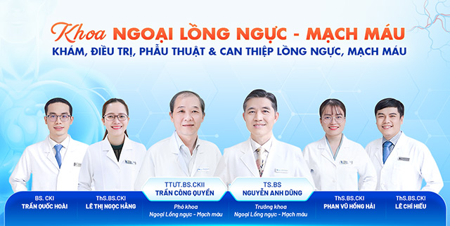Banner đội ngũ chuyên gia khoa ngoại lồng ngực mạch máu mb