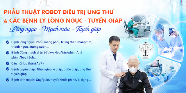 banner phẫu thuật robot điều trị ung thư & các bệnh lý lồng ngực - tuyến giáp