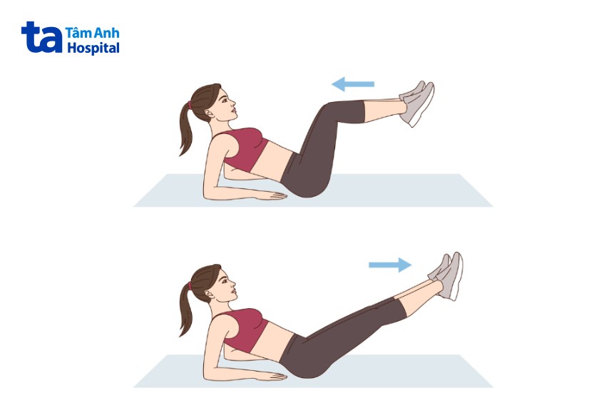 động tác gập duỗi chân