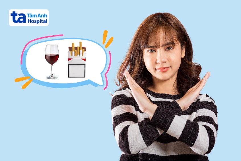 Người bệnh cần tạm ngừng sử dụng rượu bia, thuốc lá