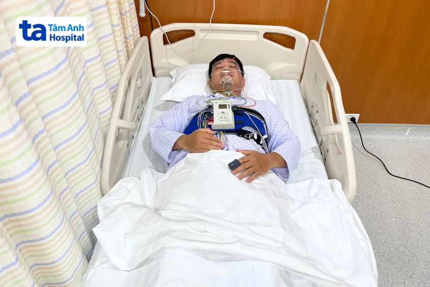 Người bệnh được đo đa ký giấc ngủ