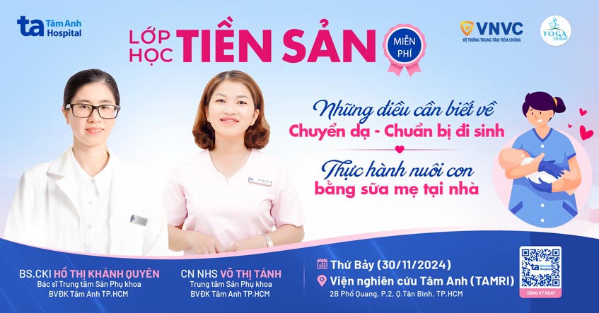 Lớp học tiền sản số 22, 9h00 – 11h00 Thứ 7 (30/11/2024)