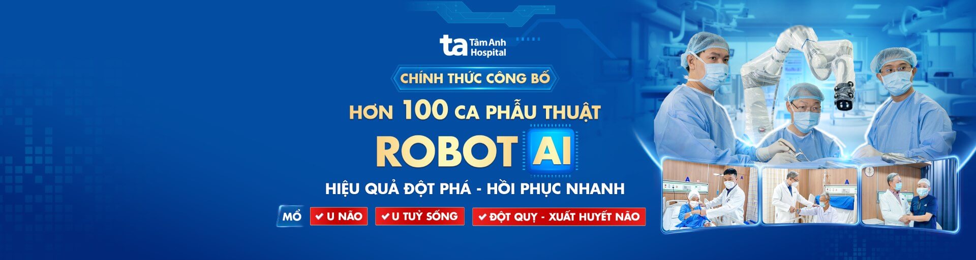 banner 100 ca phẫu thuật robot ai hiệu quả đột phá
