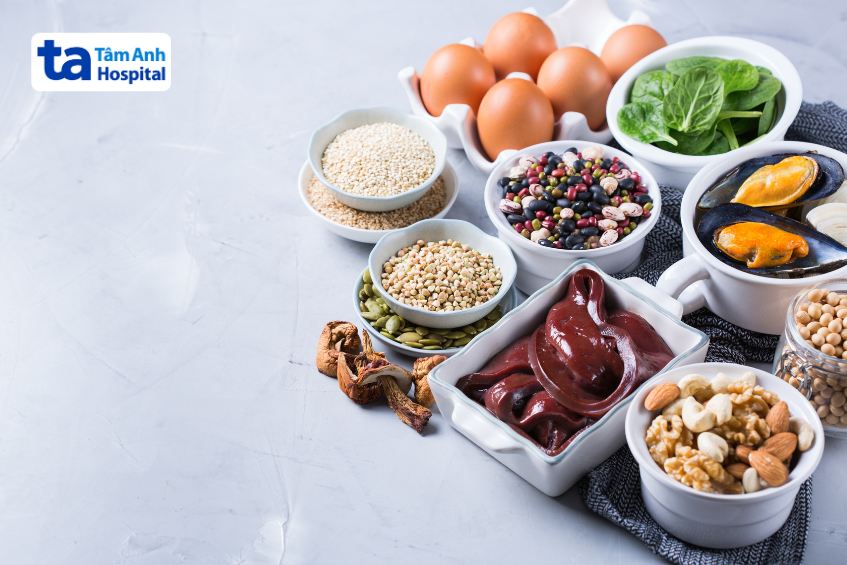bổ sung thực phẩm giàu sắt