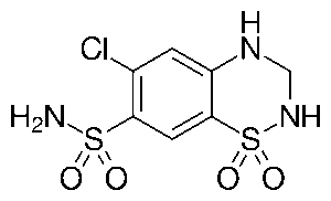 công thức hóa học hydroclorothiazid
