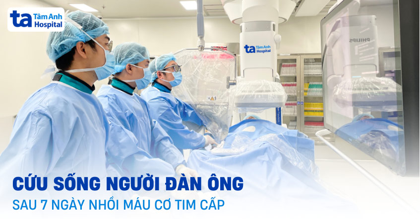 Cứu sống người đàn ông sau 7 ngày nhồi máu cơ tim cấp