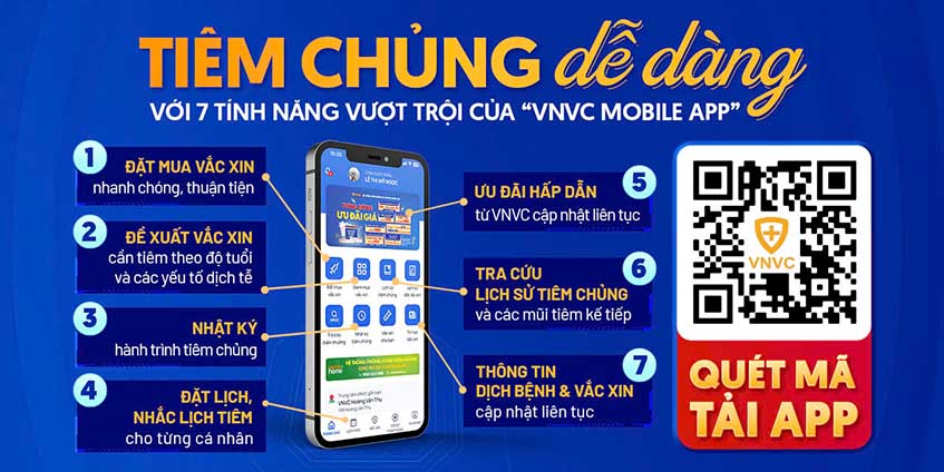 đăng ký tiêm vắc xin viêm phế cầu 13 qua ứng dụng vnvc