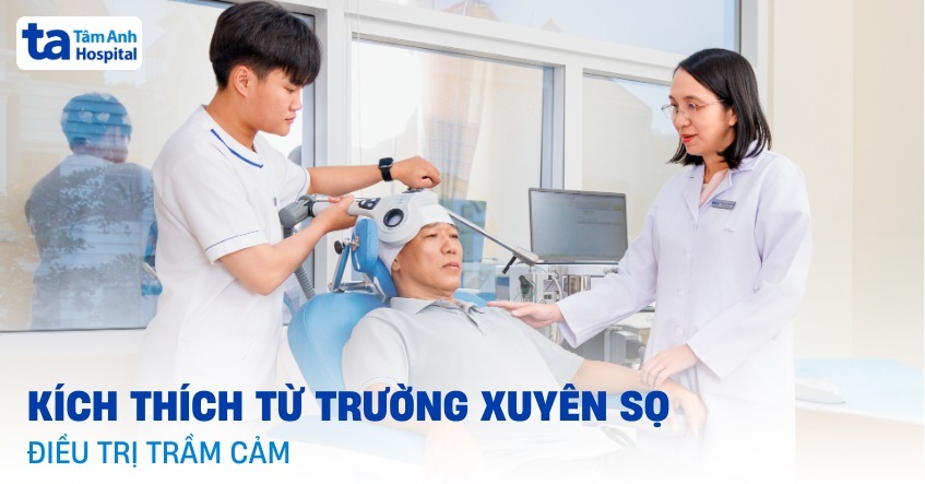 Điều trị trầm cảm bằng kích thích từ trường xuyên sọ như thế nào?