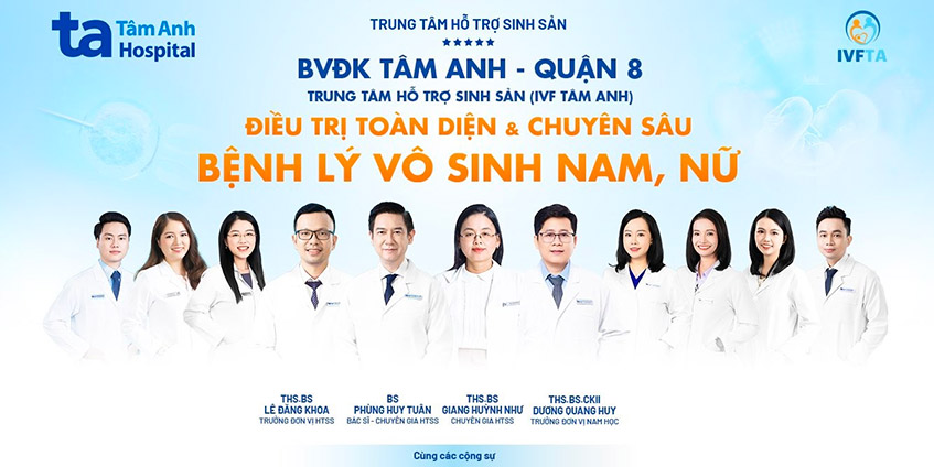 Đội ngũ chuyên gia làm việc tại IVF Tâm Anh Quận 8
