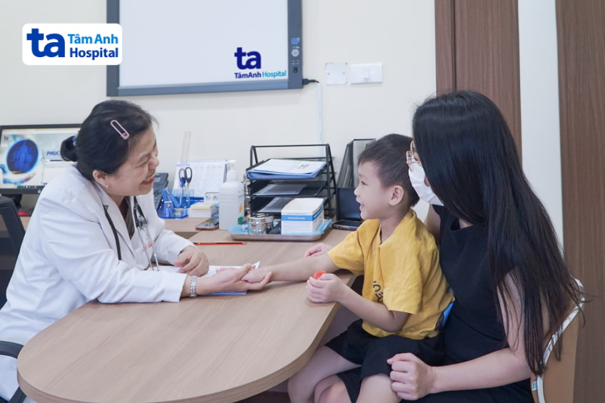 Quy trình khám và tư vấn dinh dưỡng cho trẻ tại Phòng khám Đa khoa Tâm Anh Quận 7