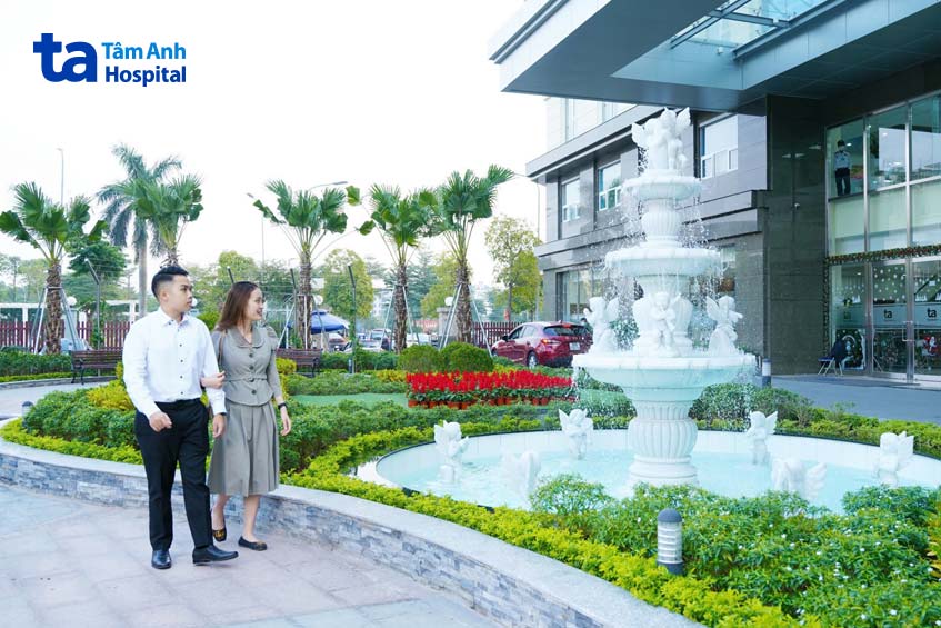 Không gian trong lành tại Bệnh viện Đa khoa Tâm Anh Hà Nội