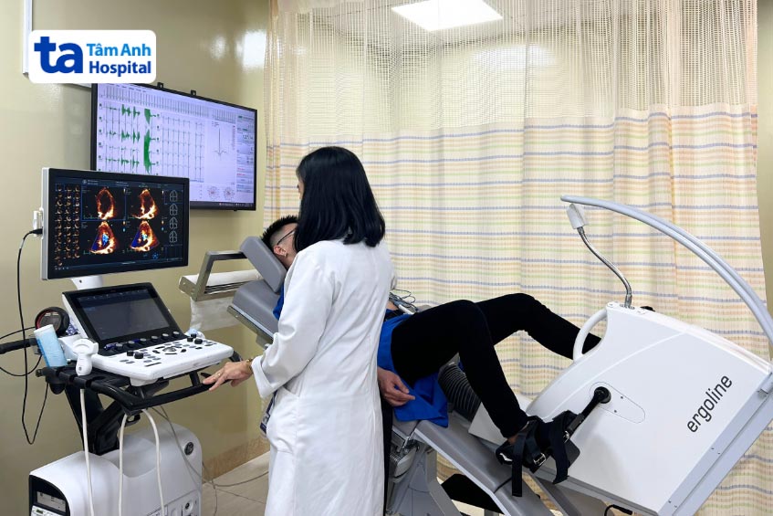 Thực hiện nghiệm pháp gắng sức tại Bệnh viện Đa khoa Tâm Anh TP.HCM
