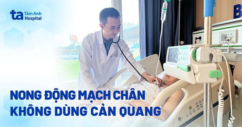 Nong động mạch chân không cản quang cho bệnh nhân suy thận