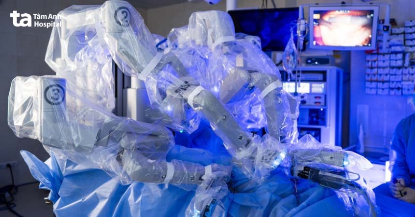 Quá trình phẫu thuật nội soi sa tạng chậu bằng robot