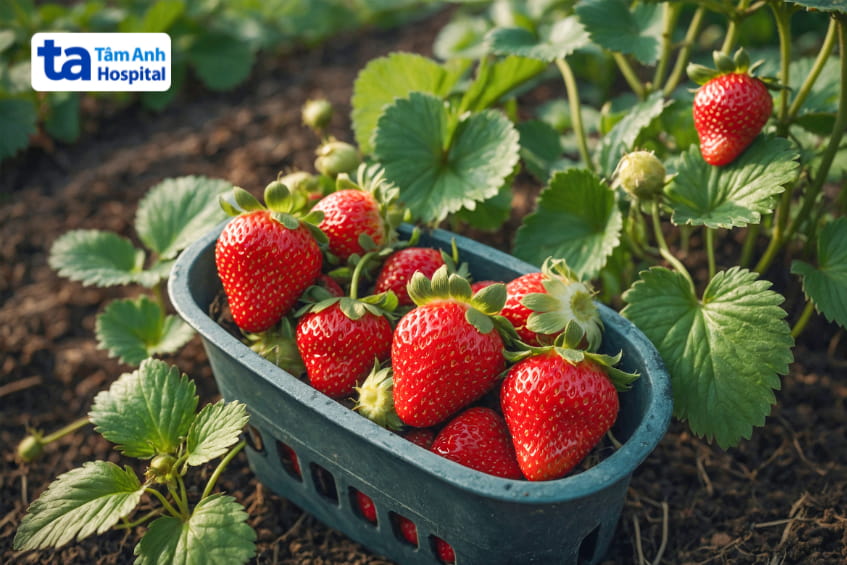 thực phẩm tốt cho thận yếu, dâu tây