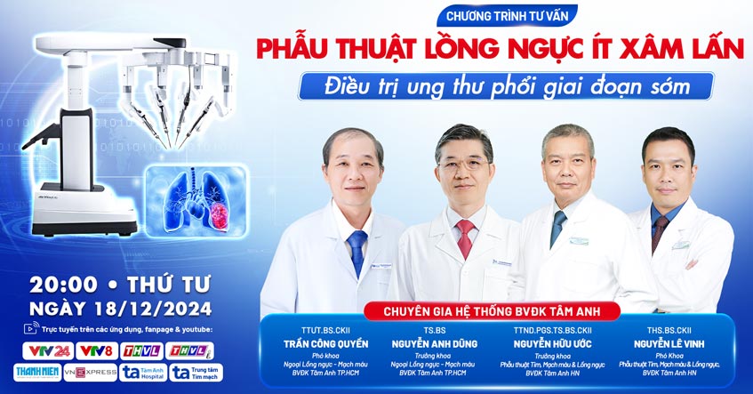 TTVT: Phẫu thuật lồng ngực ít xâm lấn điều trị Ung thư phổi giai đoạn sớm