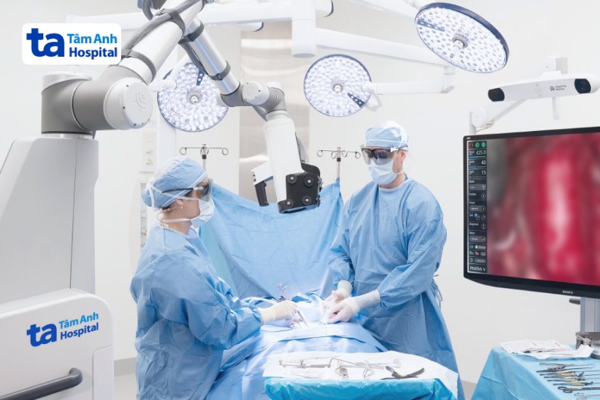 ứng dụng mổ não mới robot ai tại tâm anh