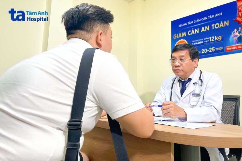 anh l đến khám tại trung tâm giảm cân tâm anh
