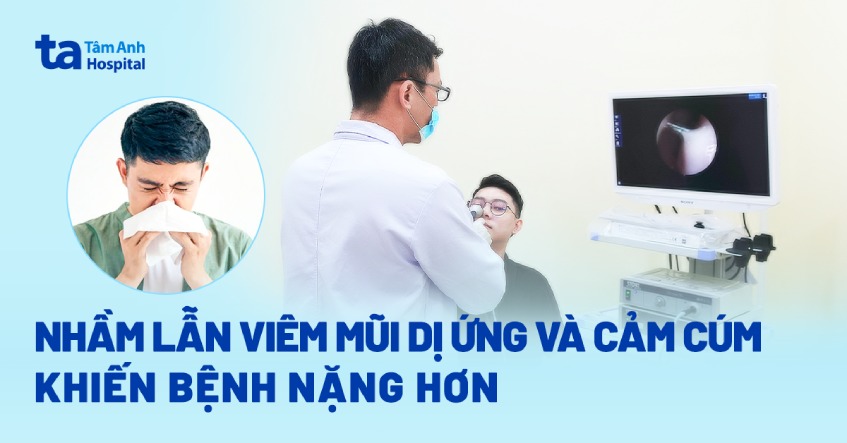 nhầm lẫn viêm mũi dị ứng và cảm cúm