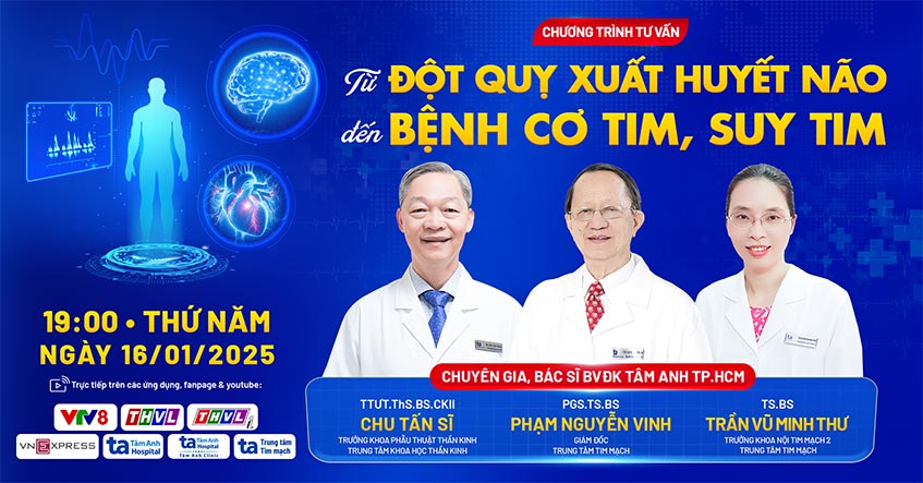 TVTT: Từ đột quỵ xuất huyết não đến bệnh cơ tim, suy tim
