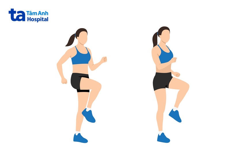 bài tập chạy nâng cao gối