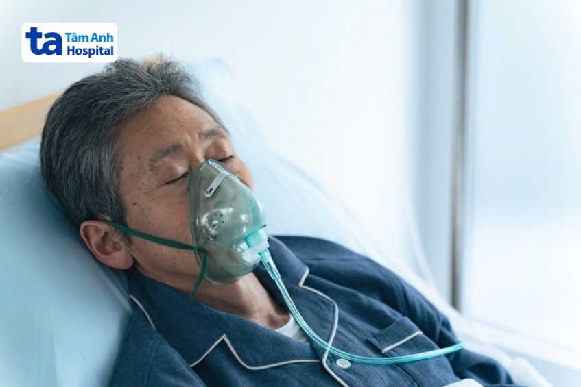 các biến chứng như hen phế quản đợt cấp, suy hô hấp
